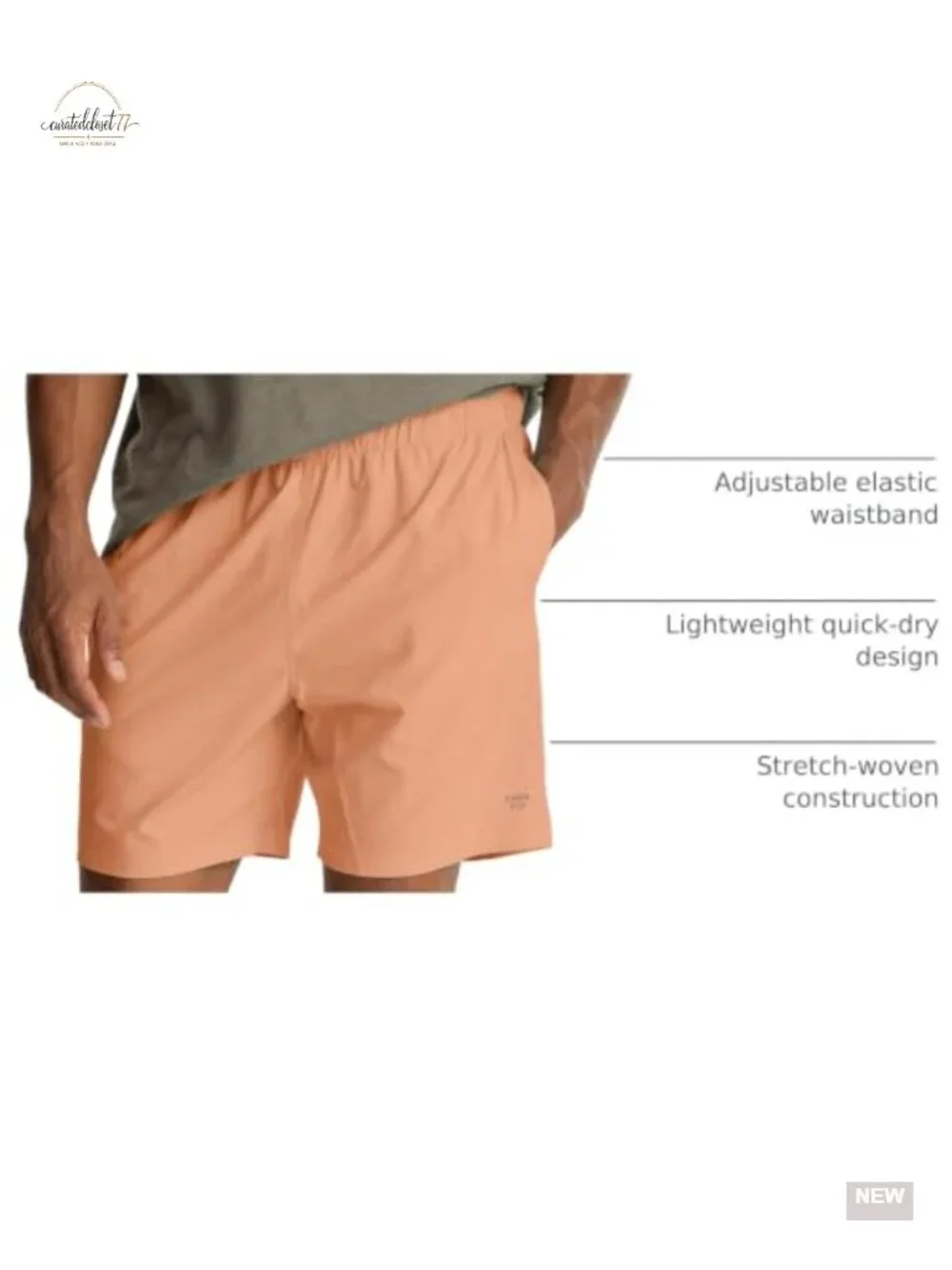 Men's Quick-Dry Lightweight Athletic Shorts with UPF 50+ Sun Protection